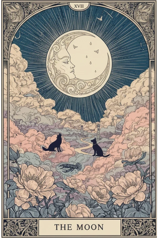 The Moon — original Aura Guide Alchemy Tarot artwork